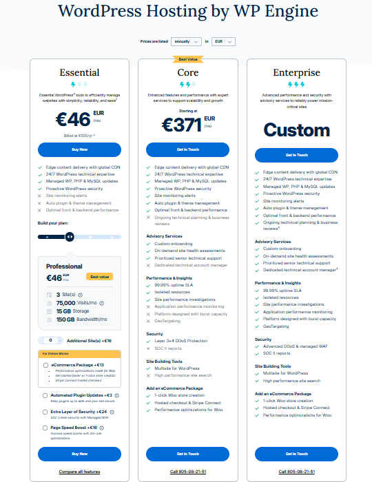 WP engine review wordpress hosting plan