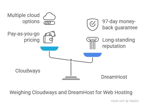 Cloudways vs Dreamhost, Pro and Cons