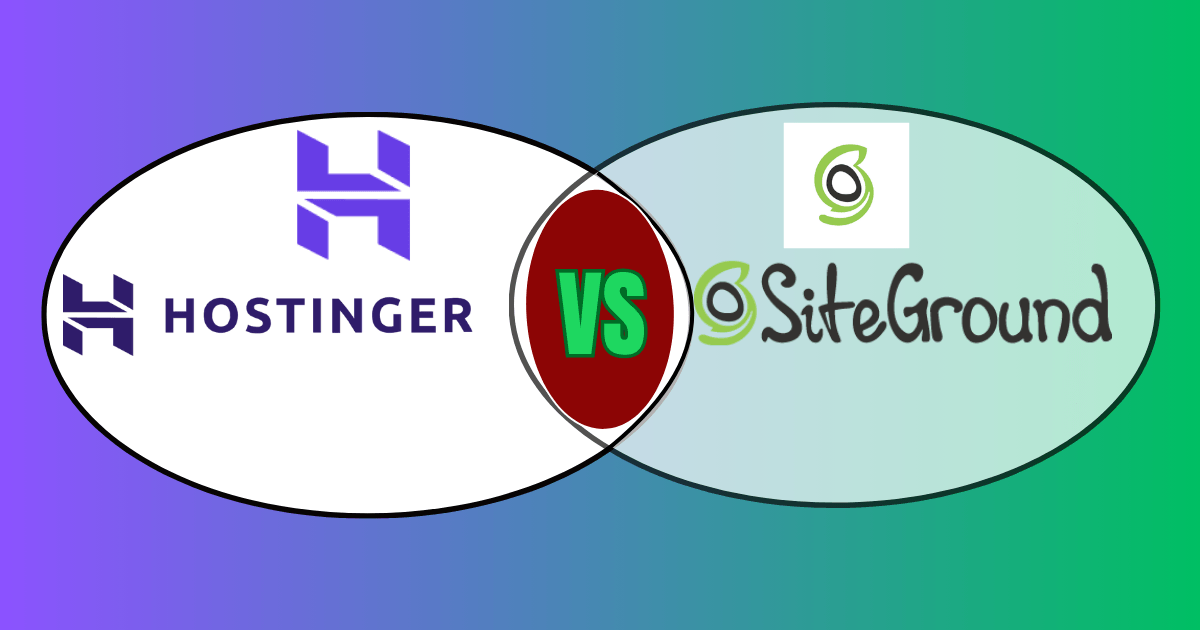 Hostinger vs Siteground Comparison