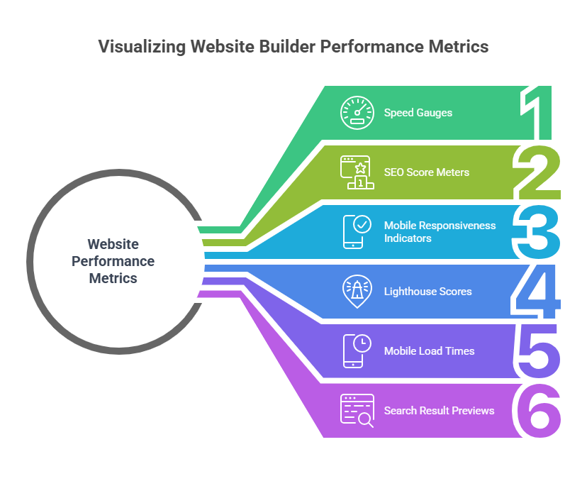Website builder performance metrics