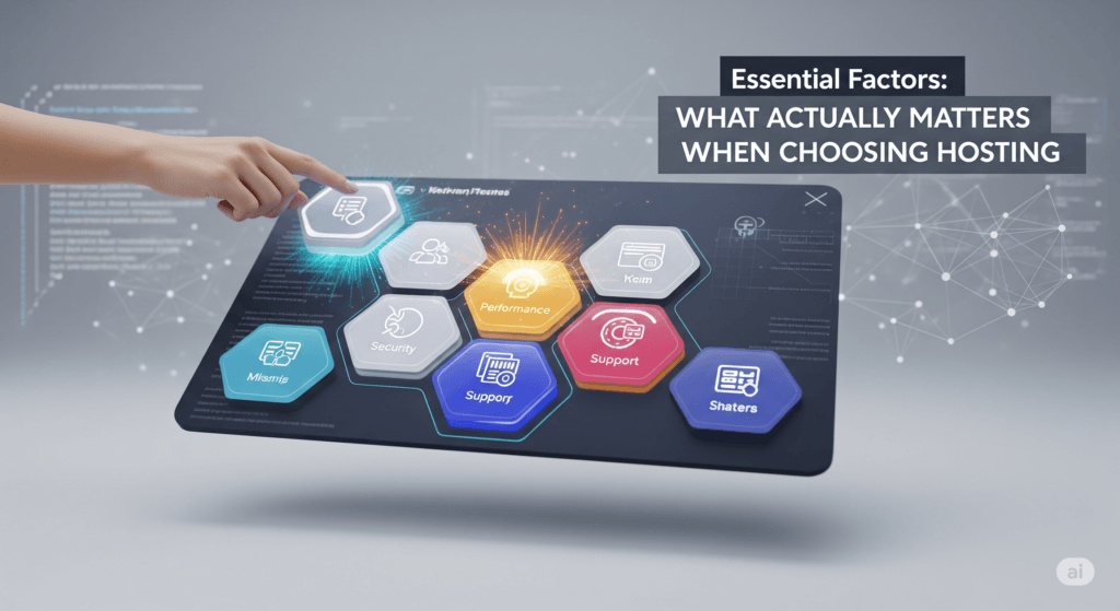 essential factors when choosing hosting